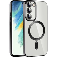 Teknomoda Samsung Galaxy S21 Fe Kılıf Kamera Lens Korumalı Renkli Magsafe Şeffaf Silikon