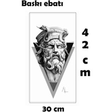 Won Black Unisex Odin Baskılı Ithal Özel Üretim T-Shirt %96 Pamuk Owersize