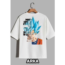 Won Black Unisex Goku Baskılı Ithal Özel Üretim T-Shirt %96 Pamuk Owersize