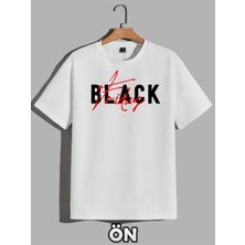 Won Black Unisex Yılan Baskılı Ithal Özel Üretim T-Shirt %96 Pamuk Owersize