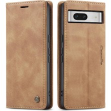 Manyi Mall Google Pixel 7A Vintage Pu Deri Cüzdan Flip Için Flip Case Folio Kitap (Yurt Dışından)