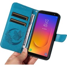 Manyi Mall Samsung Galaxy J6 2018 Için Flip Case Ayrılabilir El Kayışı Kabartmalı Yüksek (Yurt Dışından)