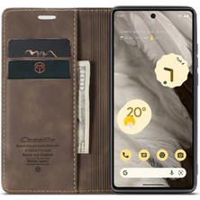 Manyi Mall Google Pixel 7A Vintage Pu Deri Cüzdan Flip Için Flip Case Folio Kitap (Yurt Dışından)