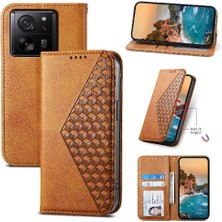 Manyi Mall Xiaomi 13T El Kayışı Eşkenar Dörtgen Şekli Günlük Kullanım Standı Cüzdan Için Flip Case (Yurt Dışından)