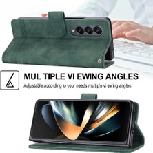 Manyi Mall Samsung Galaxy Z Için Flip Case Fold 3 Kart Yuvaları Nakit Cep Prim (Yurt Dışından)