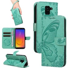 Manyi Mall Samsung Galaxy J6 2018 Için Flip Case Ayrılabilir El Kayışı Kabartmalı Yüksek (Yurt Dışından)