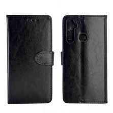 Manyi Mall Realme 5 Darbeye Dayanıklı Manyetik Kapatma Kart Tutucu Pu Deri Için Flip Case (Yurt Dışından)