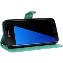 Manyi Mall Kredi Kartı Yuvası Yüksek Kaliteli Deri ile Samsung Galaxy S7 Için Flip Case (Yurt Dışından)