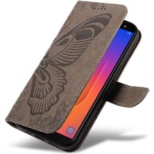 Manyi Mall Samsung Galaxy J6 2018 Için Flip Case Ayrılabilir El Kayışı Kabartmalı Yüksek (Yurt Dışından)