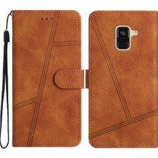 Manyi Mall Samsung Galaxy A8 Artı 2018 Tam Koruma Için Flip Case Cüzdan Pu Bilek (Yurt Dışından)