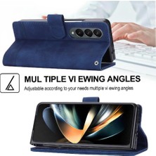 Manyi Mall Samsung Galaxy Z Için Flip Case Fold 4 Premium Kart Yuvaları Nakit Cep (Yurt Dışından)