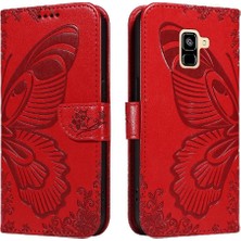 Manyi Mall Samsung Galaxy A8 2018 Için Flip Case Kredi ile Ayrılabilir El Kayışı (Yurt Dışından)