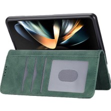 Manyi Mall Samsung Galaxy Z Için Flip Case Fold 4 Premium Kart Yuvaları Nakit Cep (Yurt Dışından)