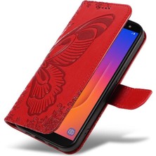 Manyi Mall Samsung Galaxy J6 2018 Için Flip Case Ayrılabilir El Kayışı Kabartmalı Yüksek (Yurt Dışından)