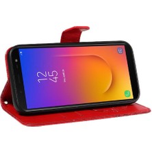 Manyi Mall Samsung Galaxy J6 2018 Için Flip Case Ayrılabilir El Kayışı Kabartmalı Yüksek (Yurt Dışından)