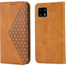 Manyi Mall Samsung Galaxy A22 5g Için Flip Case El Kayışı Standı Cüzdan Eşkenar Dörtgen Şekli (Yurt Dışından)