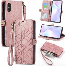 Manyi Mall Xiaomi Redmi 9A Cüzdan Darbeye Basit Iş Flip Case Için Flip Case (Yurt Dışından)