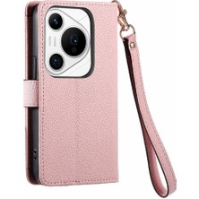 Colorful Shop Huawei Pura 70 Pro Için Flip Case Darbeye Aşk Cüzdan Fermuar Deri (Yurt Dışından)