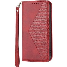 Colorful Shop Xiaomi 12 Için Flip Case El Kayışı Günlük Kullanım Eşkenar Dörtgen Şekli Cüzdan Standı (Yurt Dışından)