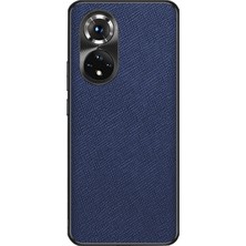 VShop Honor 50 Pro Için Çapraz Doku Pu Telefon Kılıfı (Yurt Dışından)