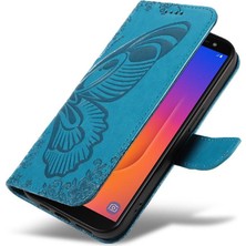 YH Mall Samsung Galaxy J6 2018 Için Flip Case Ayrılabilir El Kayışı Kabartmalı Yüksek (Yurt Dışından)