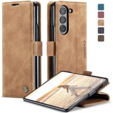 YH Mall Samsung Galaxy Z Için Flip Case Fold 6 5g Kılıf Kart Yuvası Kickstand Manyetik (Yurt Dışından)