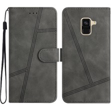 YH Mall Samsung Galaxy A5 2018 Için Flip Case Cüzdan Pu Deri Flip Folio Tam (Yurt Dışından)