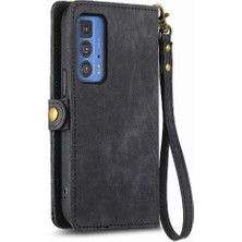 YH Mall Motorola Moto Kenar 20 Pro Için Flip Case Darbeye Basit Iş Çevirme (Yurt Dışından)