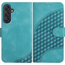 YH Mall Samsung Galaxy M55 Darbeye Deri Kılıf Için Flip Case Geometrik Desen (Yurt Dışından)