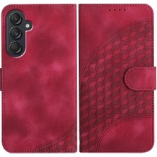 YH Mall Samsung Galaxy M55 Darbeye Deri Kılıf Için Flip Case Geometrik Desen (Yurt Dışından)