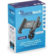 Nukrotech M29 Klipsli Motosiklet Telefon Tutucu