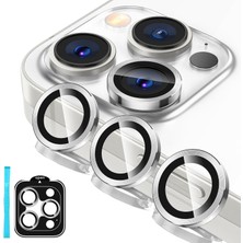 Evax Apple iPhone 15 Pro Max / 15 Pro Uyumlu Safir Kamera Lens Koruyucu Takma Aparatlı Kolay Kurulum