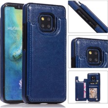 Mays Shop Cüzdan Kılıf Için Huawei Mate 20 Pro Kart Yuvaları Pu Deri Çift Manyetik (Yurt Dışından)