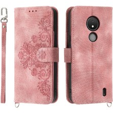 Mays Shop Nokia C21 Kabartmalı Darbeye Bileklik Çoklu Kredi Kartı Için Flip Case (Yurt Dışından)