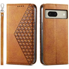 Mays Shop Google Piksel 8 Eşkenar Dörtgen Şekli Standı Için Flip Case El Kayışı Cüzdan Günlük (Yurt Dışından)