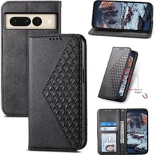 Mays Shop Google Piksel 8 Pro El Kayışı Eşkenar Dörtgen Şekli Günlük Kullanım Cüzdan Için Flip Case (Yurt Dışından)