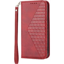 Mays Shop Realme 11 4g Standı Günlük Kullanım Için Flip Case El Kayışı Cüzdan Eşkenar Dörtgen Şekli (Yurt Dışından)