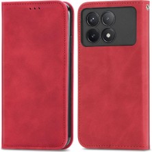 Mays Shop Xiaomi Poco F6 Pro Için Flip Case Deri Kılıf Cüzdan Basit Iş Çevirme (Yurt Dışından)