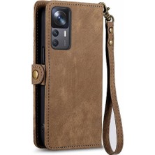 Mays Shop Xiaomi 12T/12T Pro Için Flip Case Basit Iş Deri Kılıf Darbeye (Yurt Dışından)