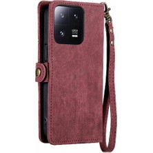 Mays Shop Xiaomi 13 Pro Flip Kapak Için Flip Case Basit Iş Cüzdan Deri Kılıf (Yurt Dışından)