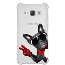 Printify Samsung Galaxy J5 Uyumlu Köpek 2 Baskılı Şeffaf Köşe Korumalı Antişok Kılıf