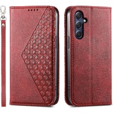 Mays Shop Samsung Galaxy M54 Cüzdan Için Flip Case El Kayışı Standı Günlük Kullanım Eşkenar Dörtgen (Yurt Dışından)