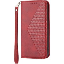 Mays Shop Samsung Galaxy M54 Cüzdan Için Flip Case El Kayışı Standı Günlük Kullanım Eşkenar Dörtgen (Yurt Dışından)