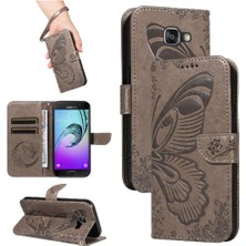 Mays Shop Samsung Galaxy A3 Için Flip Case 2016 Ayrılabilir El Kayışı Kabartmalı Yüksek (Yurt Dışından)