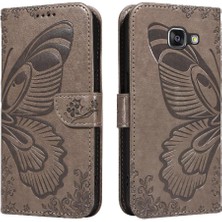 Mays Shop Samsung Galaxy A3 Için Flip Case 2016 Ayrılabilir El Kayışı Kabartmalı Yüksek (Yurt Dışından)