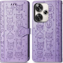 Mays Shop Xiaomi Poco F6 Darbeye Karikatür Hayvanlar Için Flip Case Kapak Kısa (Yurt Dışından)