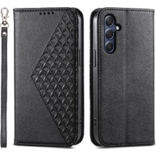 Mays Shop Samsung Galaxy M54 Cüzdan Için Flip Case El Kayışı Standı Günlük Kullanım Eşkenar Dörtgen (Yurt Dışından)