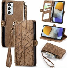 Mays Shop Samsung Galaxy M23 5g Darbeye Deri Kılıf Için Flip Case Basit Flip (Yurt Dışından)