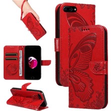 Mays Shop IPhone 6 Için Flip Case Artı/6s Artı Kredi Kartı Yuvası ile Kabartmalı El (Yurt Dışından)