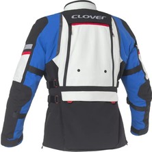 Clover Gts-5 Korumalı Kadın Motosiklet Montu Gri / Mavi